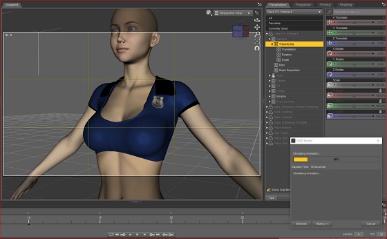 daz3d dforce cloth fit huge boobs step 1