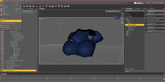 daz3d dforce cloth fit huge boobs step 2