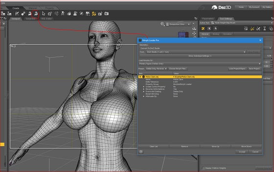 daz3d dforce cloth fit huge boobs step 3