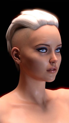 Clare: Hair Rebel White - 012a