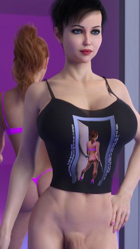 Clare & Nadia: Pose in Tee - 002a